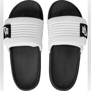 Nike OffCourt Adjustable Slides Summit White Youth 7